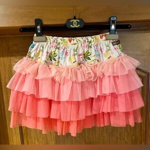 Matilda Jane Floral and Pink Tiered Ruffled Skirt